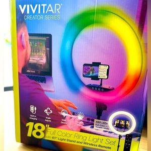 18” Ring light with multiple color functions